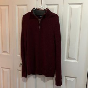 Maroon Nautica men’s size small quarter zip sweater